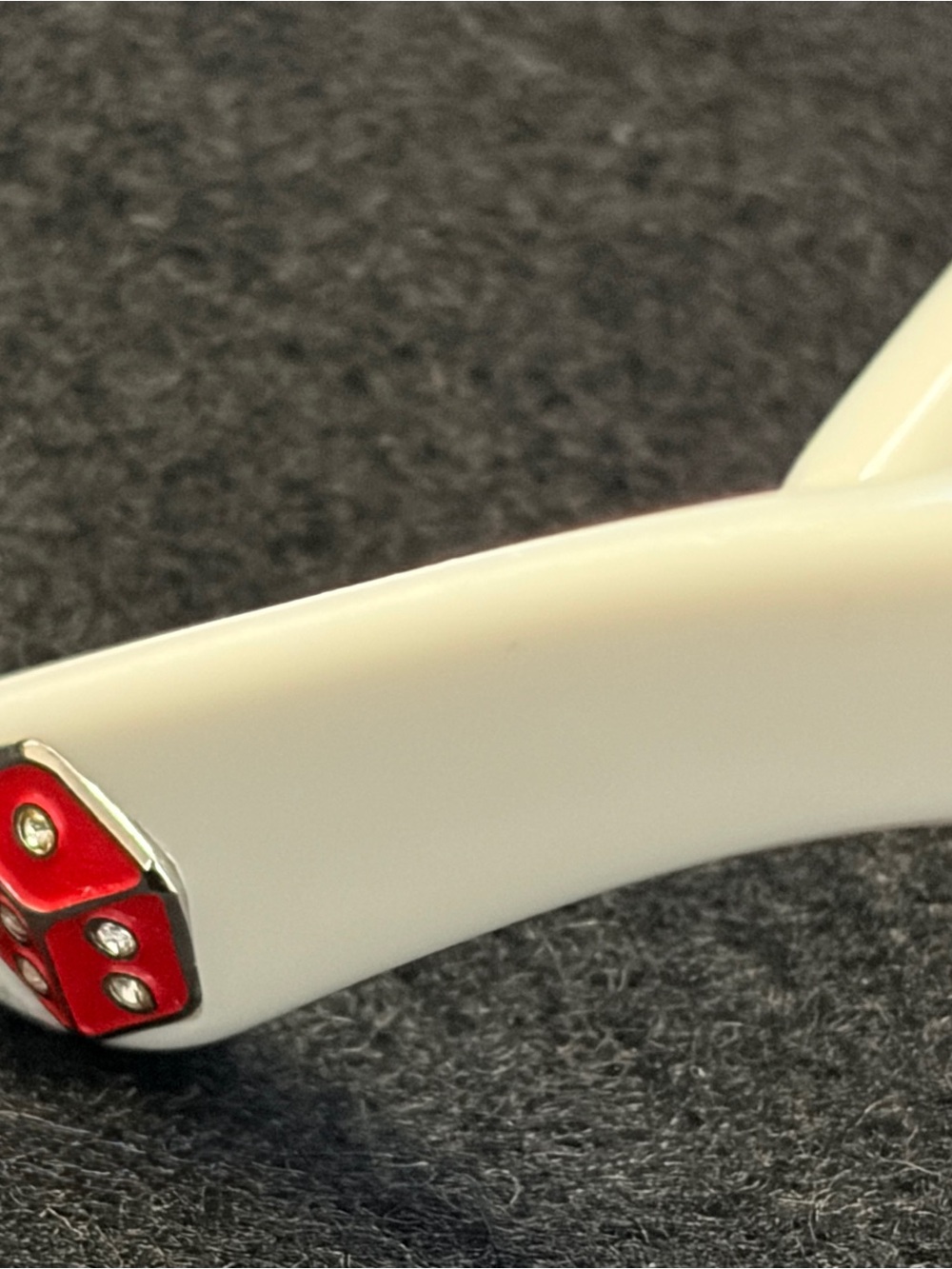 Vintage Y2K Juicy Couture "Lady Luck" Sunglasses in White (Made in Italy) - Picture 9 of 12
